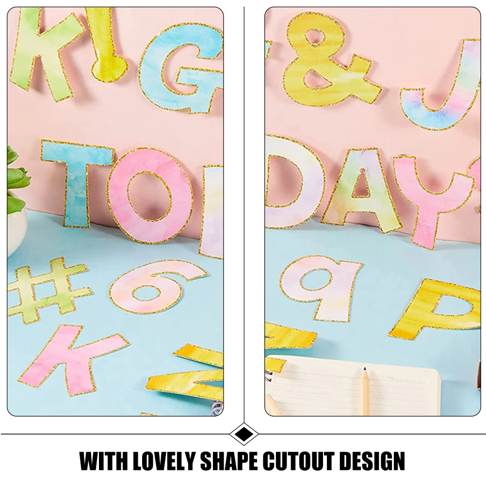

Watercolor Letter Card Classroom Decor Die Cut Letters for Bulletin Board Stick on Paper Teacher