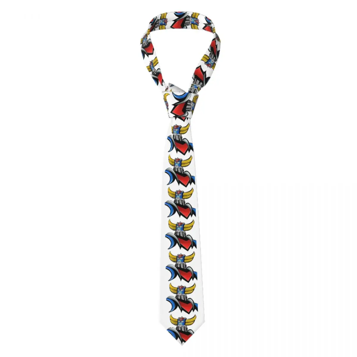 

Формальные галстуки Goldorak Grendizer на заказ для мужчин, шелковые галстуки в стиле аниме НЛО, робот Goldrake, свадебные галстуки