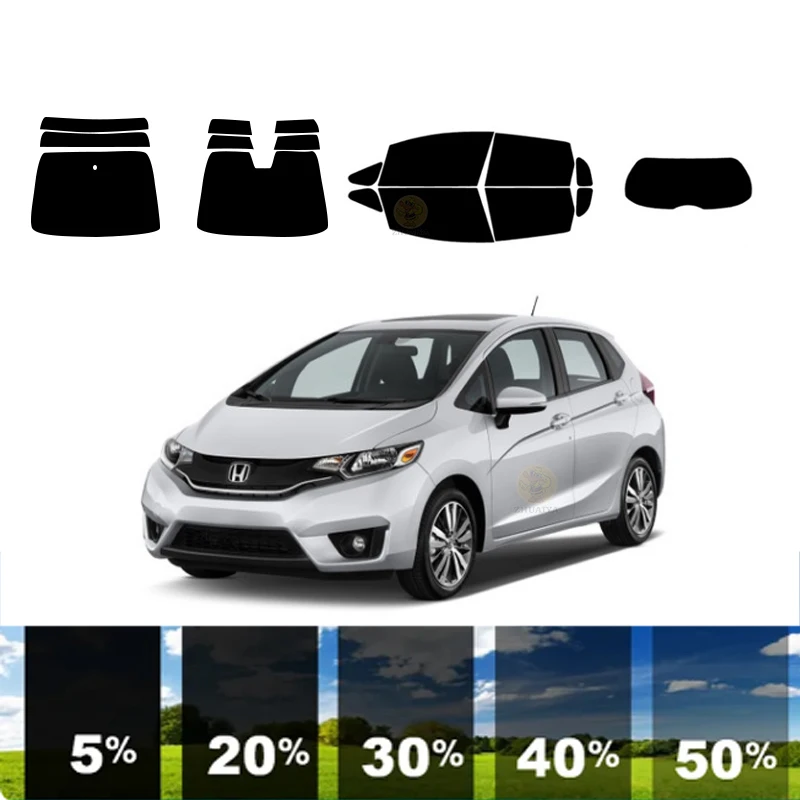 

precut Removable Window Tint Film For Car 100% UVR 5%-70%VLT Heat Insulation Carbon ﻿For HONDA FIT 4 DR HATCH 2015-2020