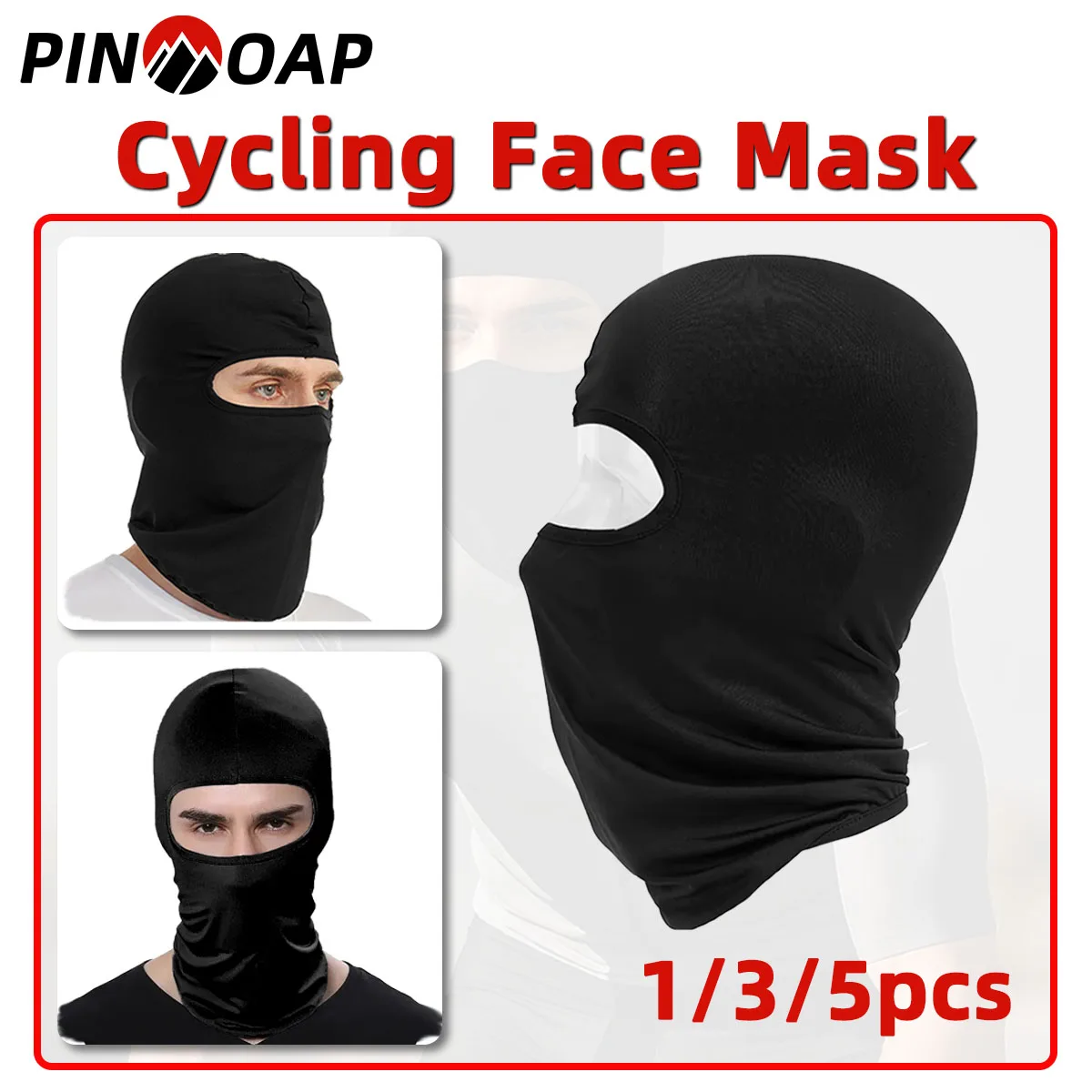 PINMOAP 1/3/5PCS Cycling Headgear And Face Mask Fully Cover Windproof And Breathable Unisex Skiing And Cycling Sports Equipment