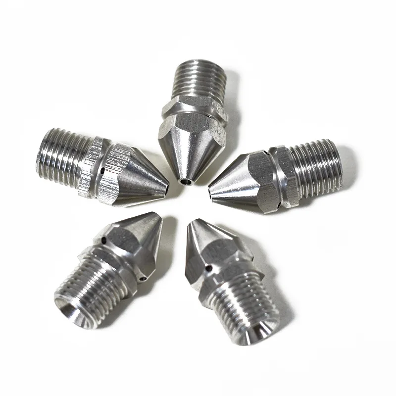 1PC Nozzle 1/4 Outer Filament Front Back Three Holes Cleaning Nozzle High-pressure Pipe Cleaning Outer Wire Cleaning Dredging