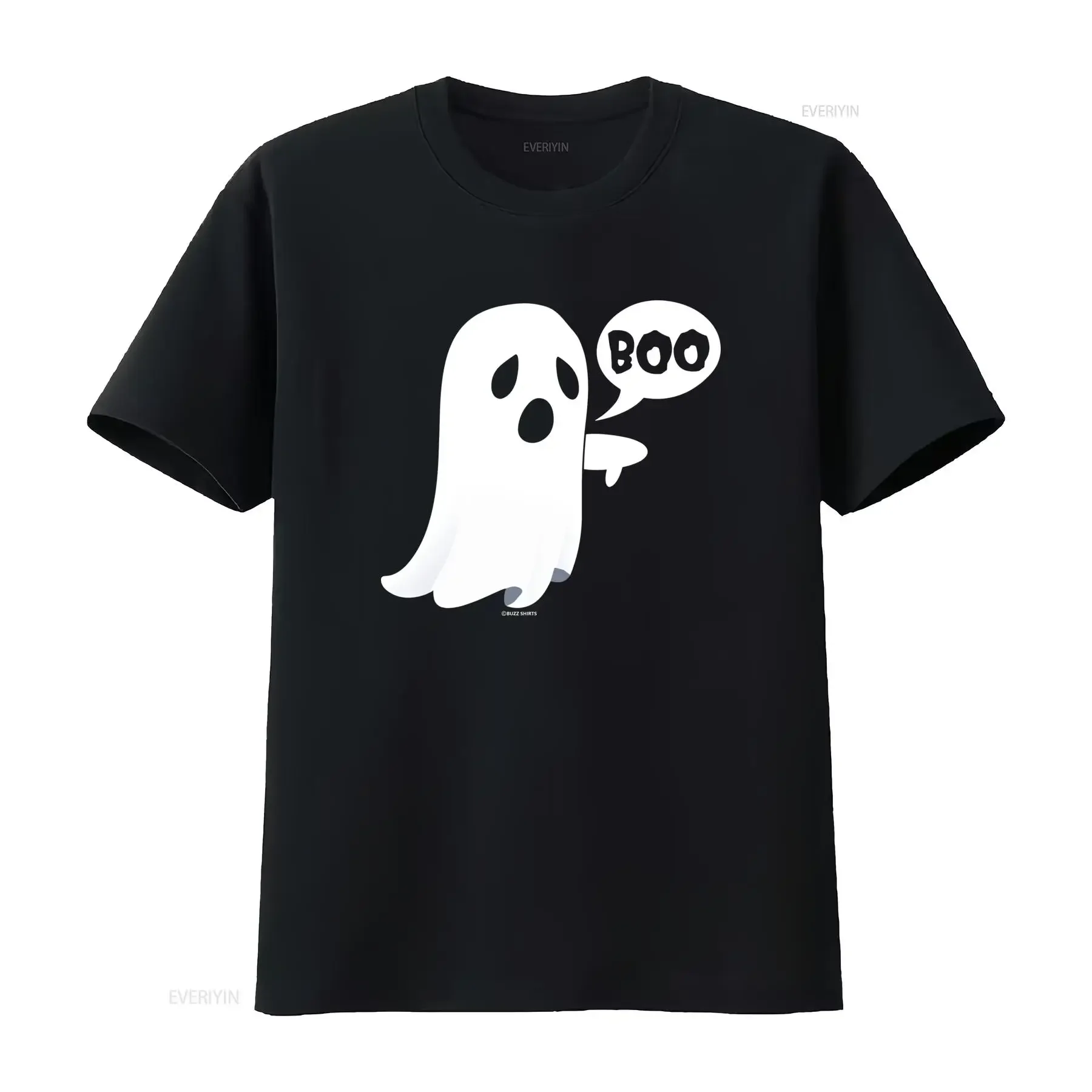Boo Ghost T Shirt Halloween Costume Party Scary Spooky Design vintage Washed homme designer clothes graphic Slightly Breathable