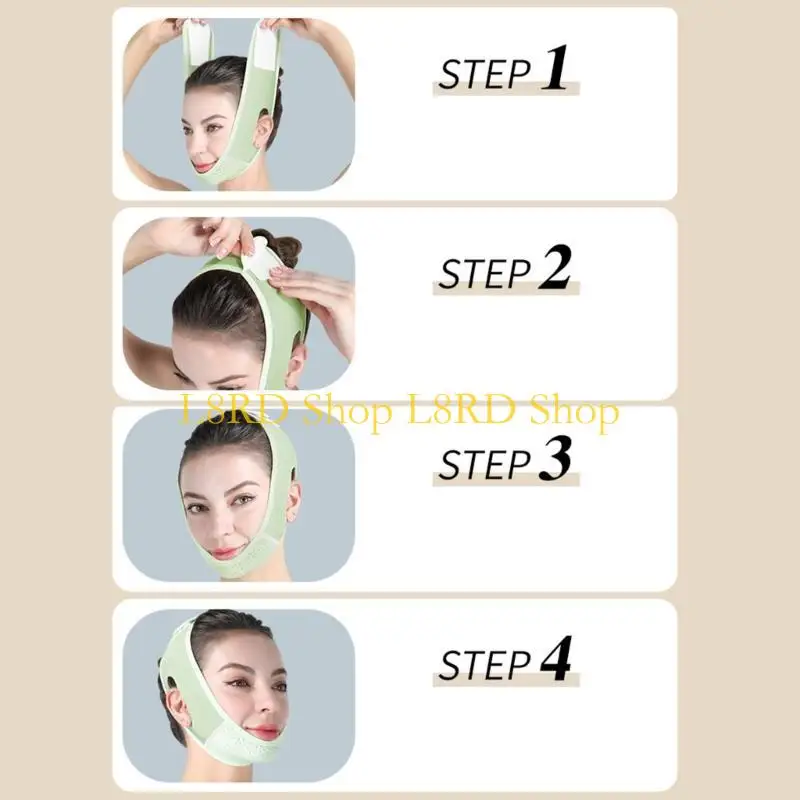 L8RD Correa barbilla ajustable amigable para sueño para lograr máscara elevación más delgada