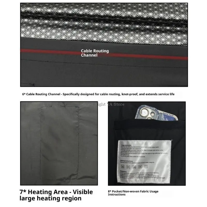 Heated Fleece with Battery,Zip Electric Heating Coat Winter Warm Coat