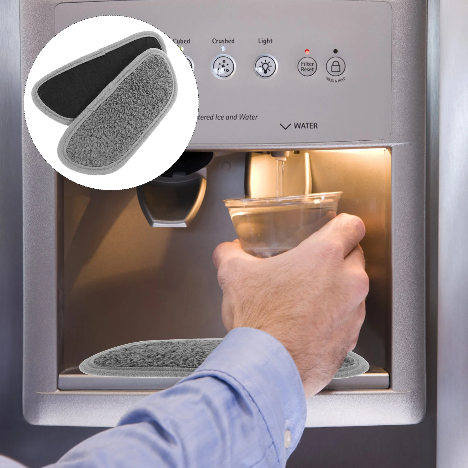 

2pcs For Refrigerator Water Dispenser Drip Tray For Fridge Absorbent Reusable Washable Fridge Accessories Drip Tray