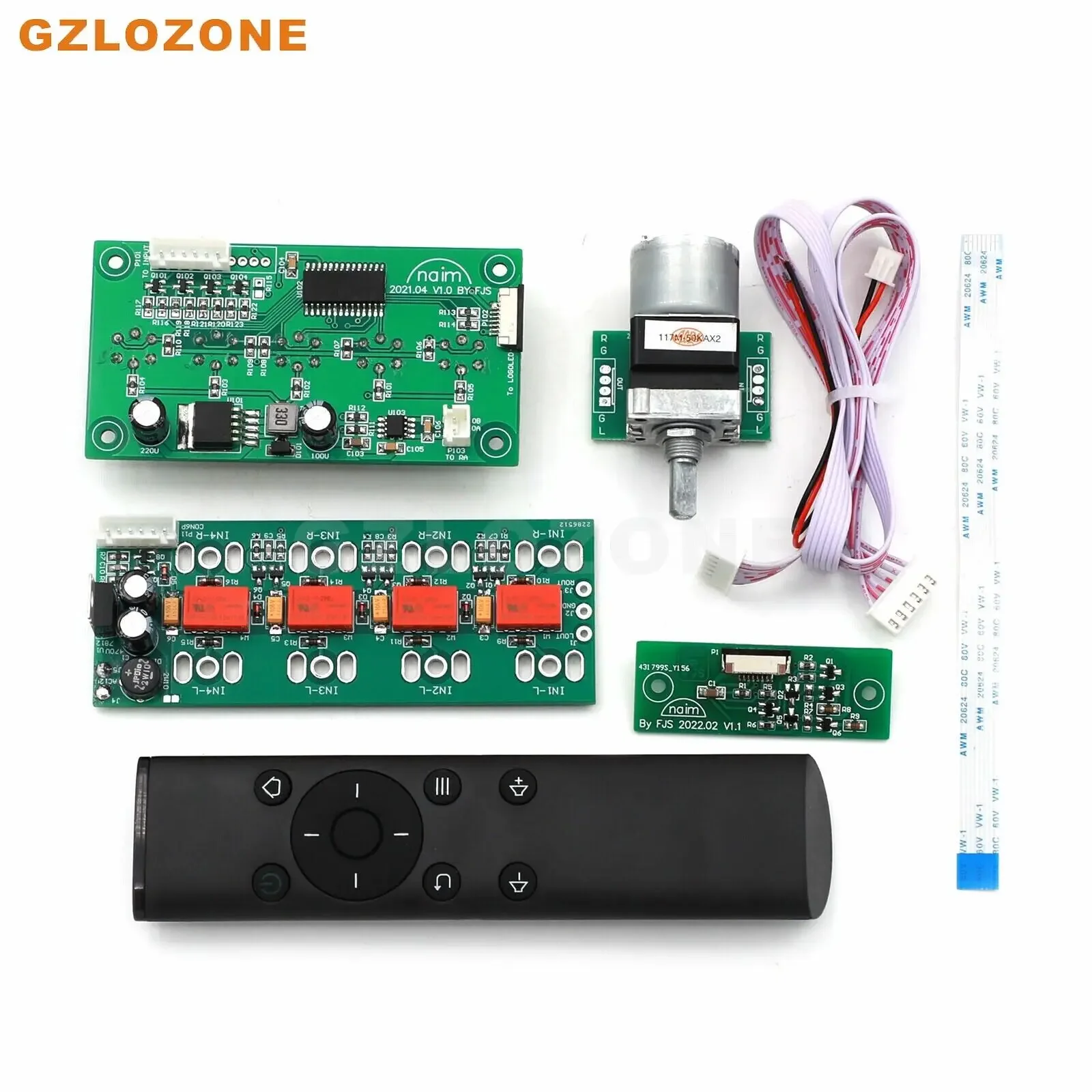

GZLOZONE Naim Style Remote Volume Control Board With 4 Way Audio Input Choose