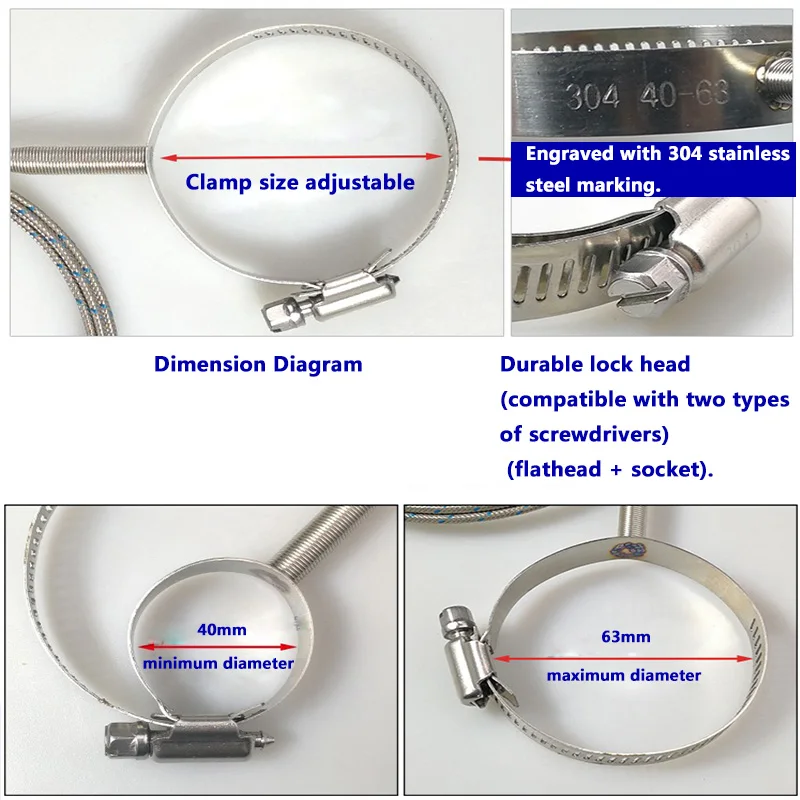Clamp Thermocouple K Type Adjustable Pipe Surface Sensor for Injection Molding Nozzle High Temperature
