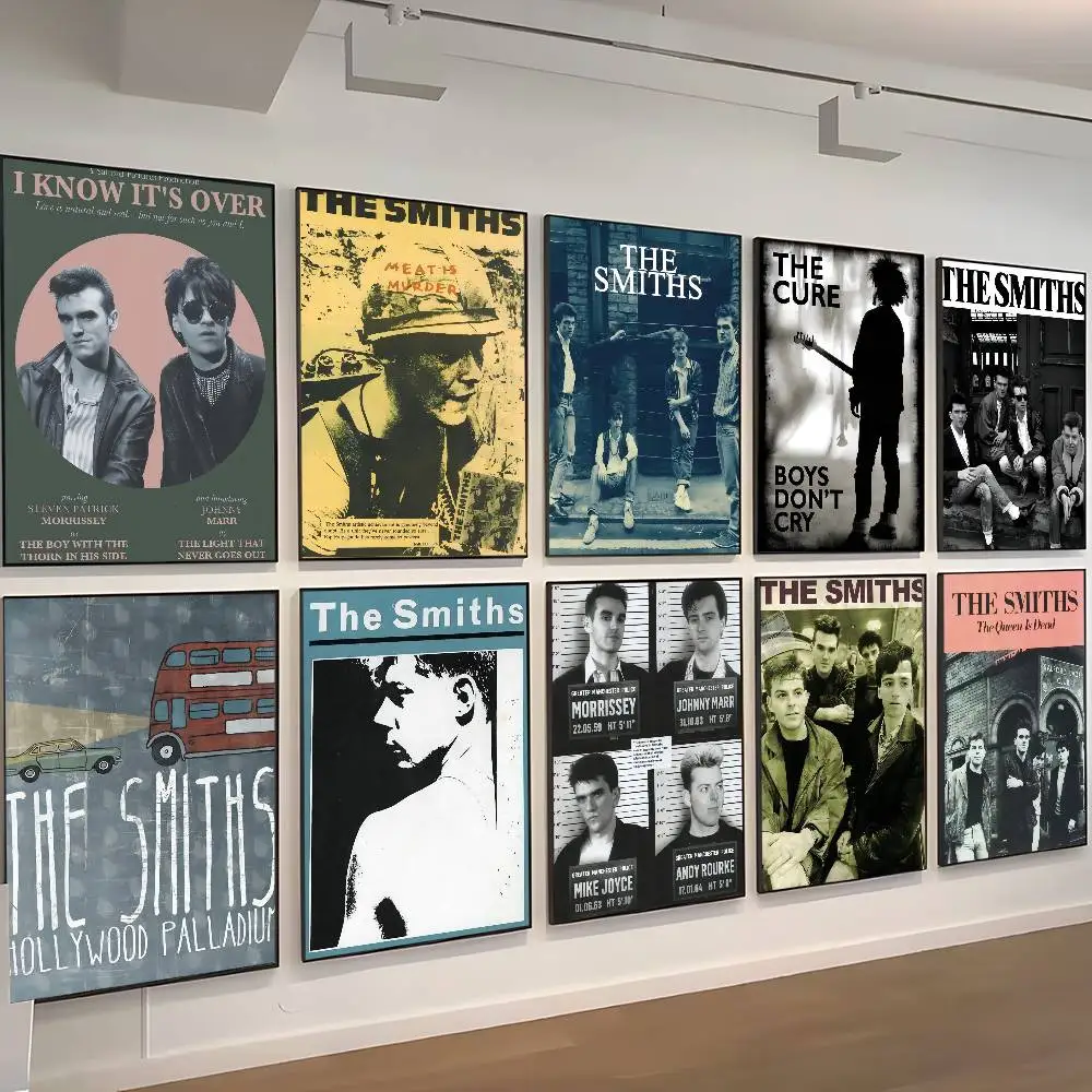 Klassische Rockband The Smiths Anime-Poster, klebrige Whitepaper-Drucke, Poster, Kunstwerk, Kawaii-Raumdekoration
