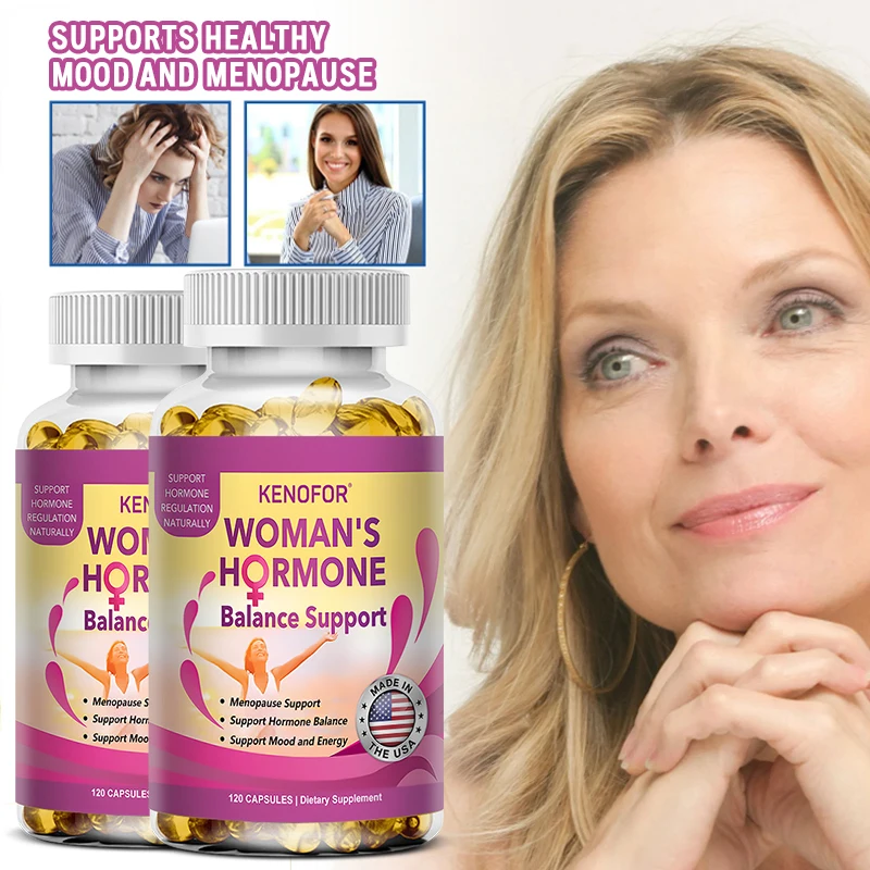 Menopause Capsules - Improve Mood, Reduce Hot Flashes, Relieve Night Sweats, Provide Skin Nutrition, Balance Skin Health