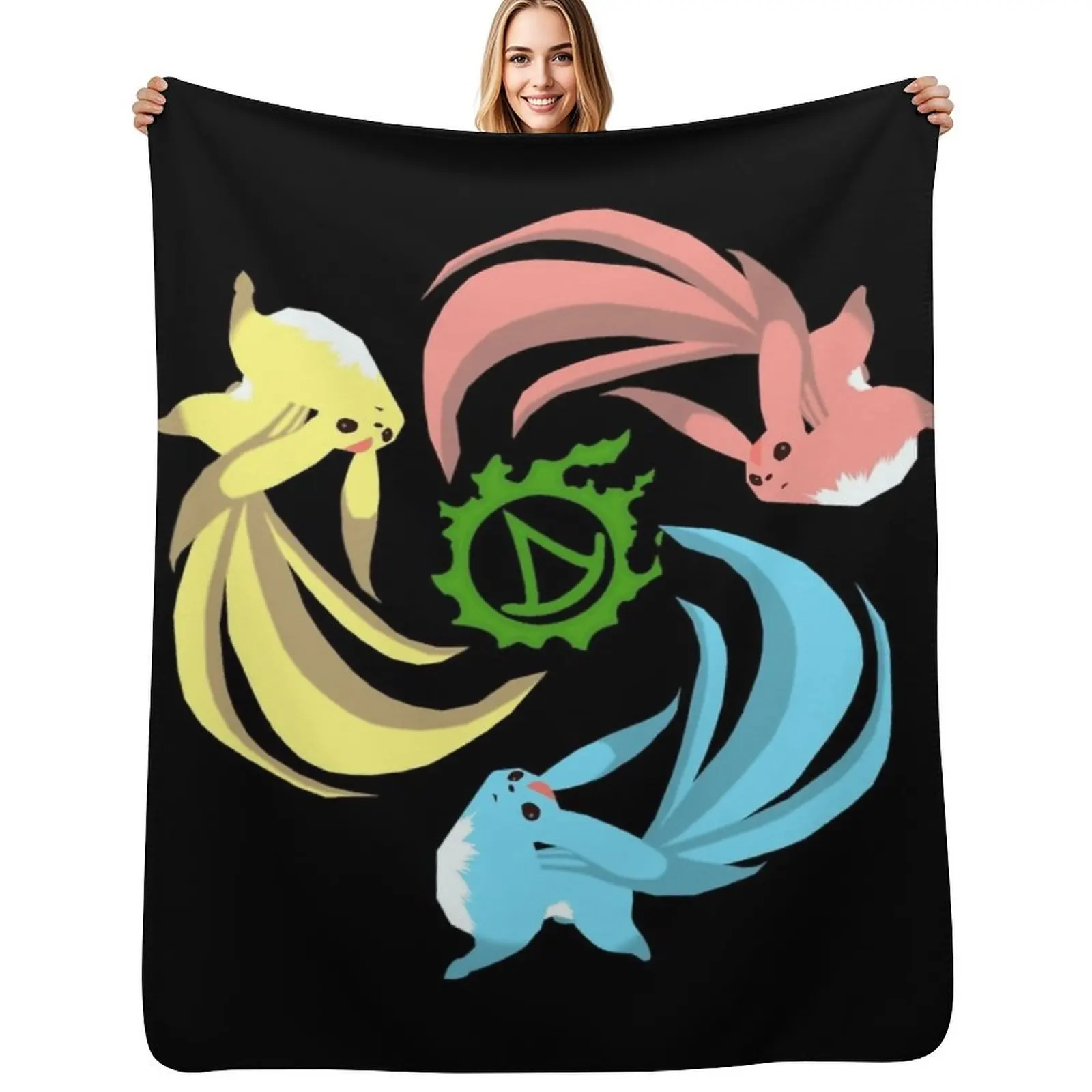 

FFXIV Summoner - Carbuncles Throw Blanket Soft Plaid Blankets For Baby Luxury Throw Soft Blankets