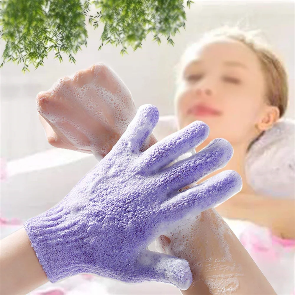 1Pc Exfoliating Bath Gloves Shower Deep Exfoliating Body Scrub Shower Scrubber Shower Exfoliating Gloves Women Men Body Clean