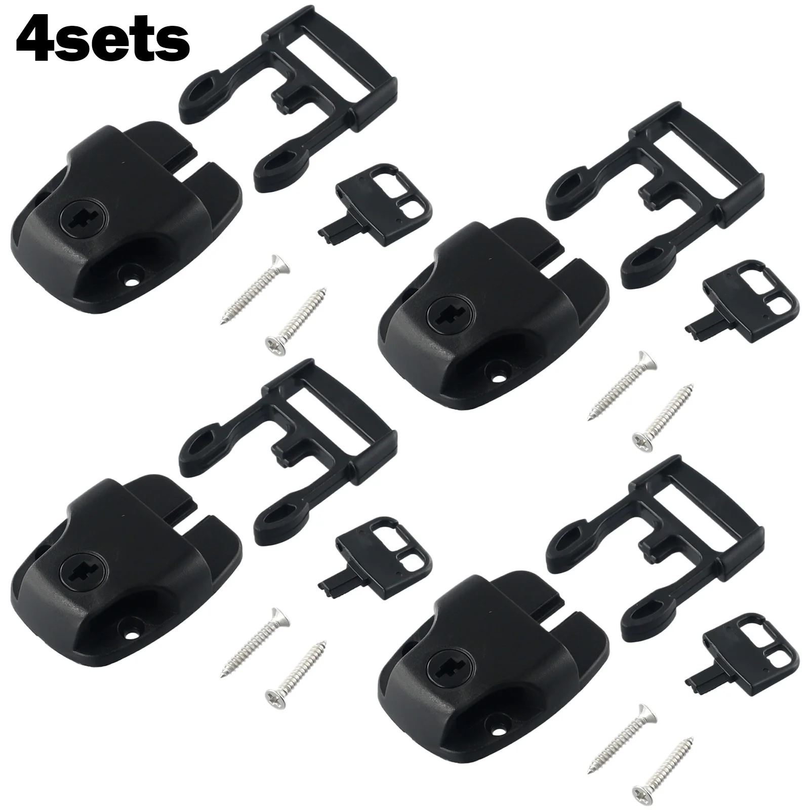 

4Sets Spa Tub Buckle Replacement 26mm Plastic Cover Clips Latch Repair Kit Clip Lock With Key Gardening Pool Hardware