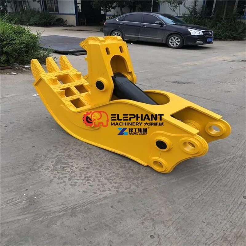 Powerful Hydraulic Rock Breaker & Excavator Demolition Tongs, Customizable Opening Size Crushing Attachment