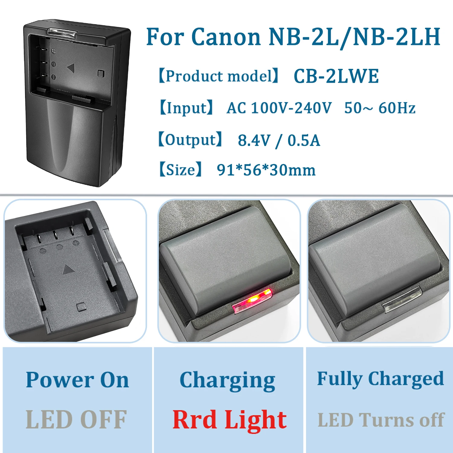 For Canon NB-2L NB2LH Battery Charger CB-2LWE For EOS 350D 400D G7 G9 DV3 DV5 HG10 HV20 HV30 DC420 DC330 FV500 S40 S60 Cameras