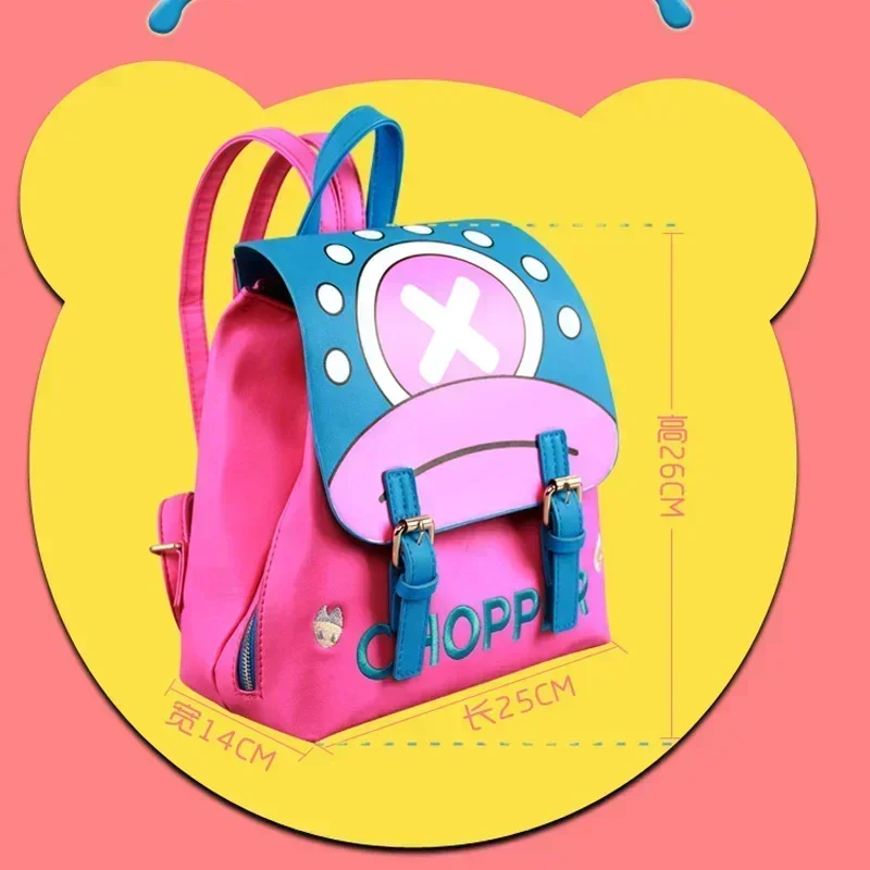 Anime One Piece Tony Tony Chopper Totoro Cute Cartoon Manga due dimensioni borsa da scuola per studenti zaino borsa a tracolla Cosplay Bac