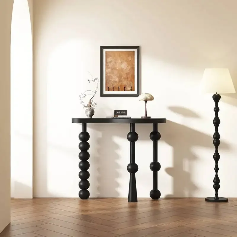 Black Narrow Console Table Kawaii Elegant Design Minimalist Console Table Trendy Luxury Console Meuble Living Room Furnitures