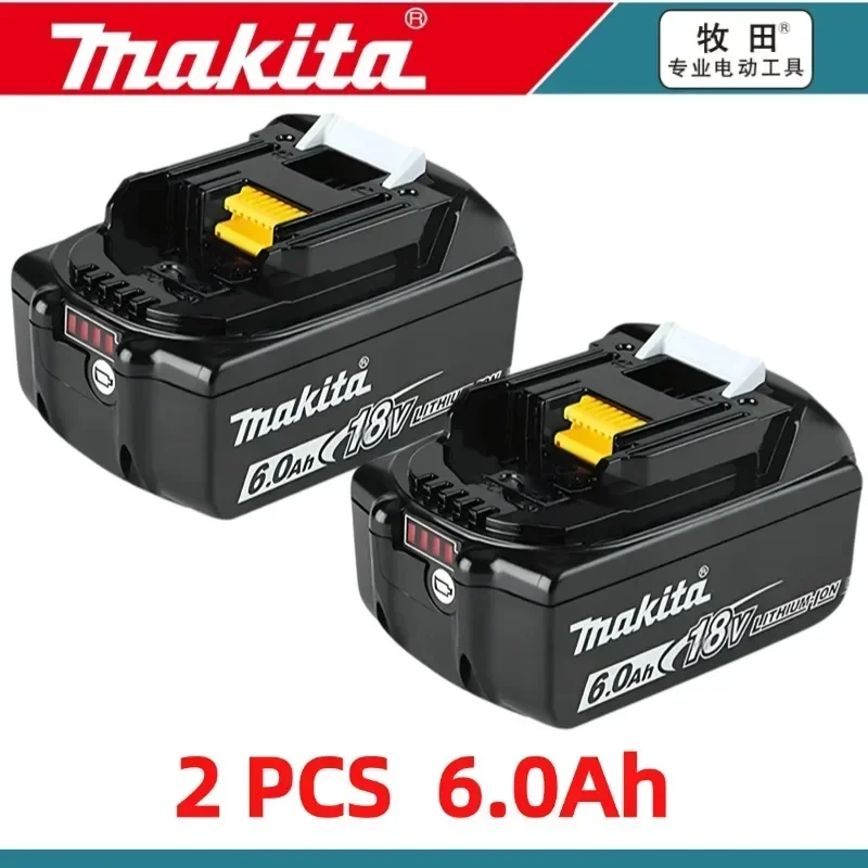 Originele Makita 6.0Ah Batterij voor Makita 18V BL1830B BL1850B BL1850 BL1840 BL1860 BL1815 Vervangende Lithium Batterij