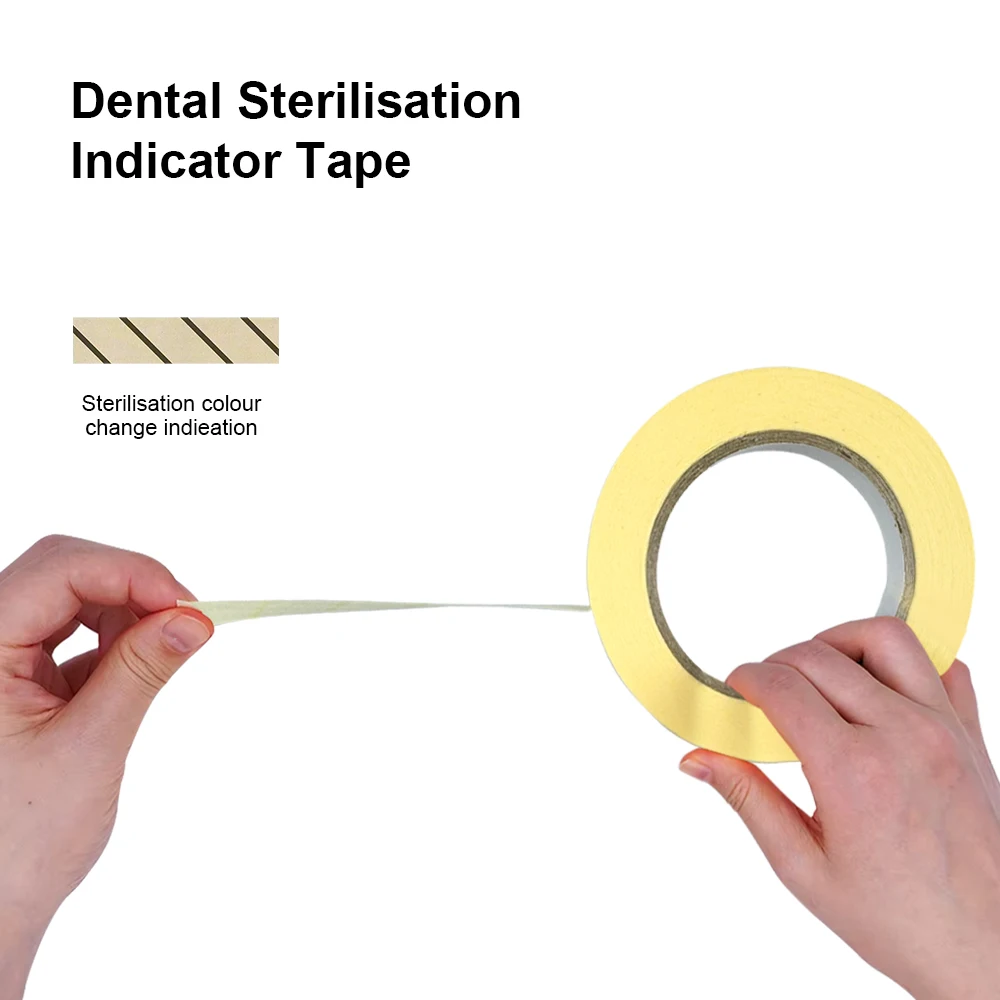 50 m/rotolo nastro indicatore di sterilizzazione dentale 12/19/25mm carta per autoclave medica nastro indicatore di vapore igiene orale forniture per odontoiatria