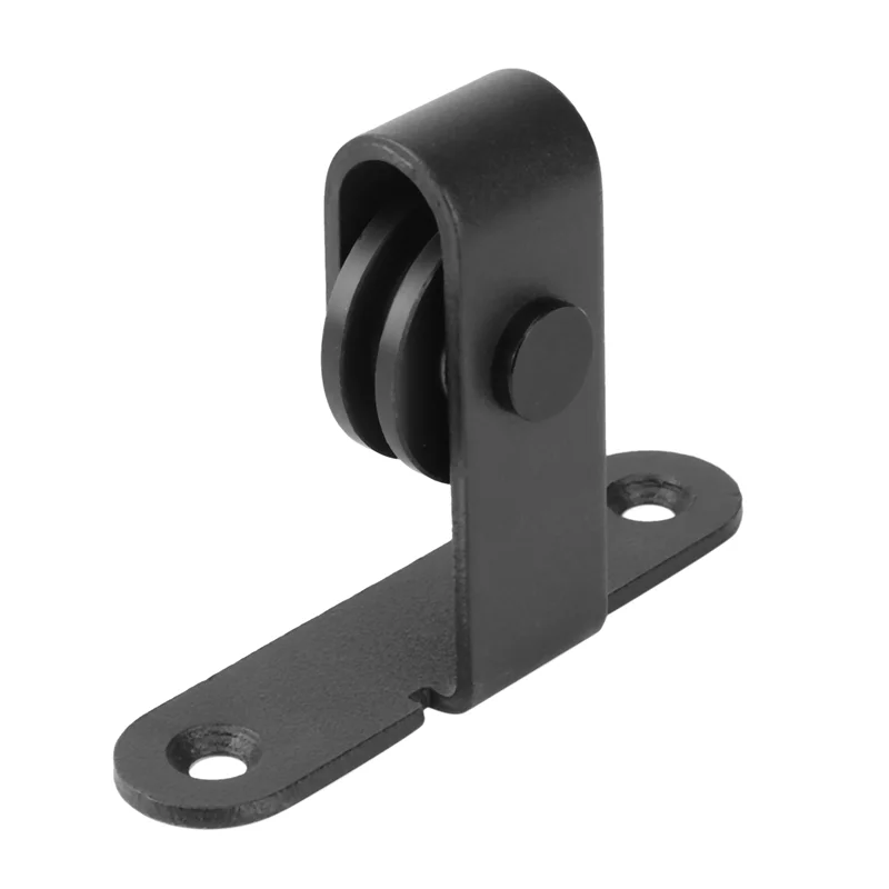 

B03C-2X Sliding Barn Door Hardware Kits Top Mounted Hanging Rail Hanger Track Steel Closet Door Roller Rail For Single Door-B