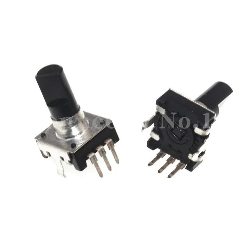 

2 шт. поворотный энкодер EC12 360 градусов, аудиоэнкодер RE12, кодирование 3-контактный/5-контактный, 24 позиции, с кнопочным переключателем, ручка 12/14/15/20 мм