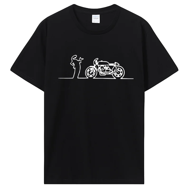 

Men Women Moto La Linea Nomads T-Shirt, Lineman TV Series Inspired, Cotton Tee Hip Hop Streetwear