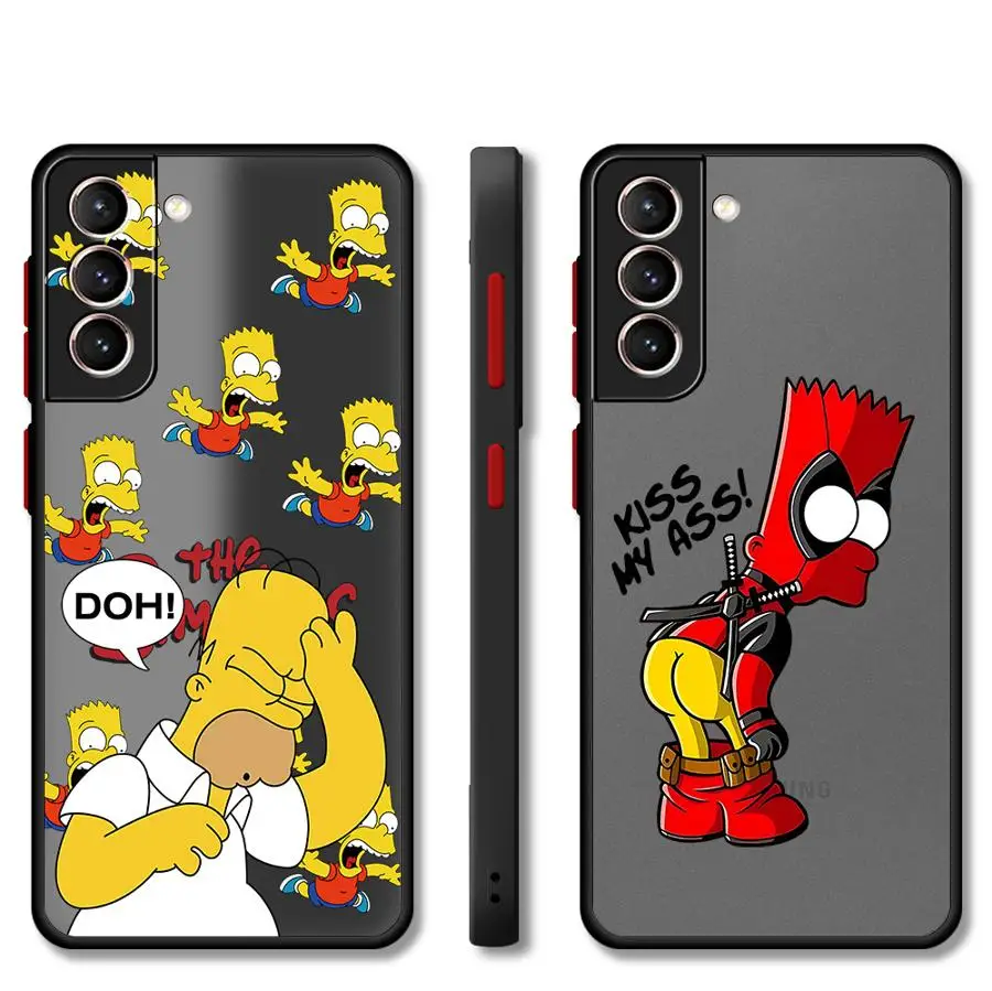 S-Simpsons Family Phone Case for Xiaomi Redmi Note 9T 10 12S 11S 12 10 Pro 9 9S 11 Pro 5G 8 Shockproof Matte Cover Luxury