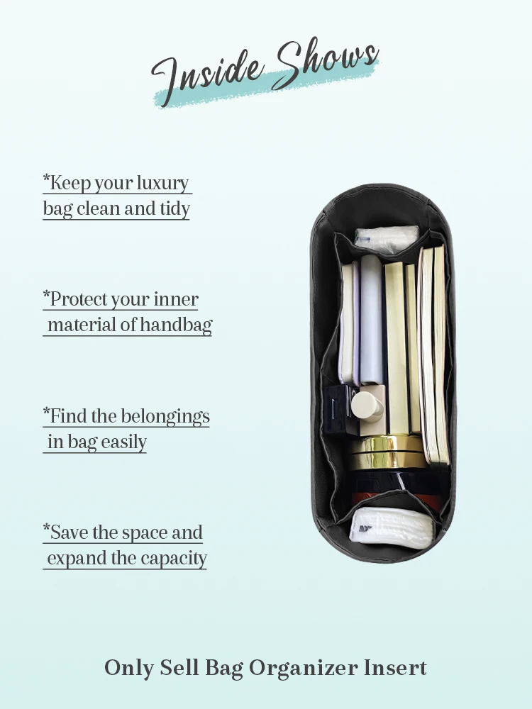 Silk Satin Purse Organizer Insert, Mini Inner Storage Bag Organizer Fit for Dior Lady Handbag Small Inside storage Bag Insert