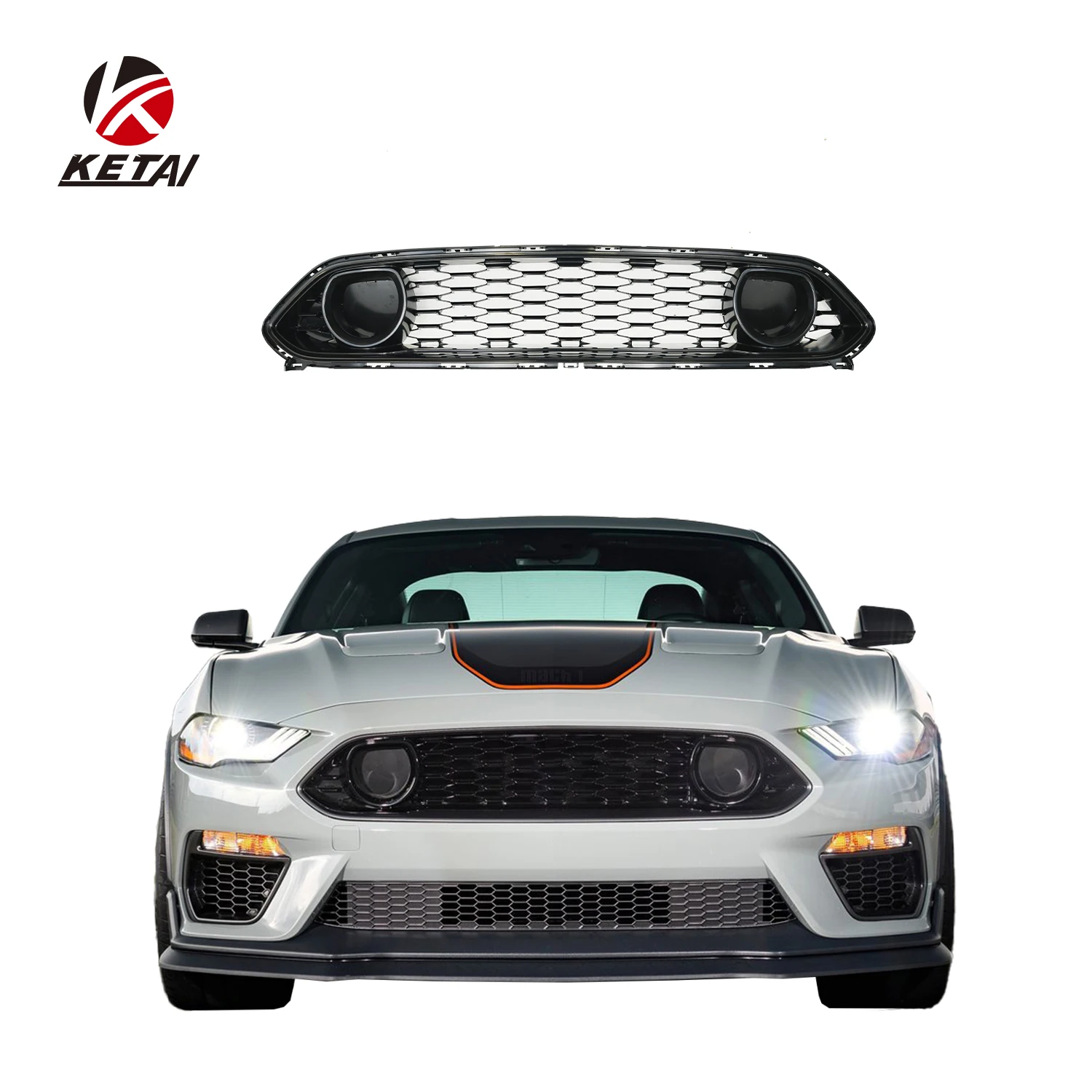 High Quality Mach 1 Style Car Bumper Front Grille for Ford Mustang 2018-2022