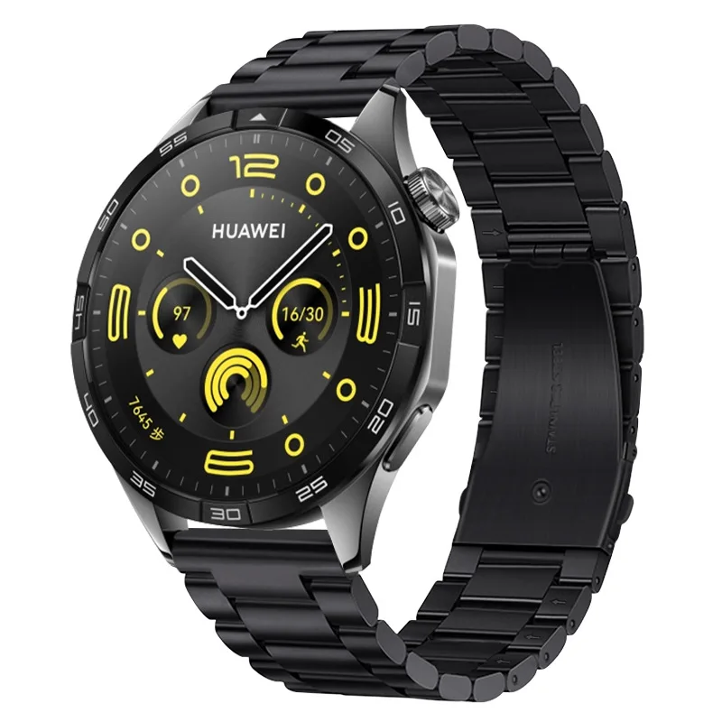 Pulseira de aço inoxidável de 20mm ou 22mm para huawei watch gt4/gt3/gt2/ 2pro/gt5/5pro/buds/ultimate/runner pulseira