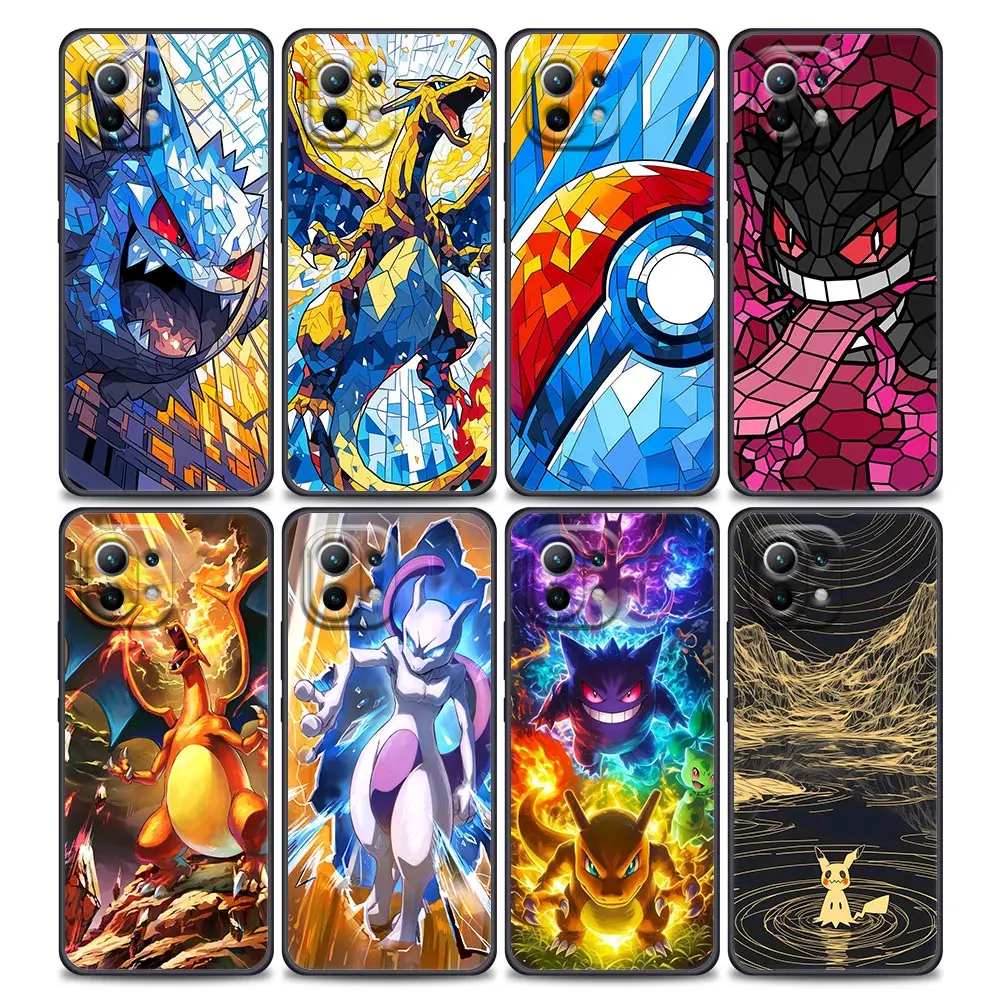 Charizard Gengar Pokemons Cartoon Voor Xiaomi 15T 11T 12T 13T 14T Pro 15 Telefoon Case Mi POCO X7 M7 F7 Pro F5 F6 M6 X3 X5 X6 Cover
