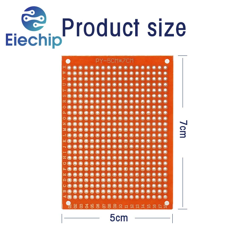 Kit de prototipo de placa PCB de rejilla perforada, placas de circuito universales, 7X9 Cm, placa prototipo PCB Universal, paquete de 10