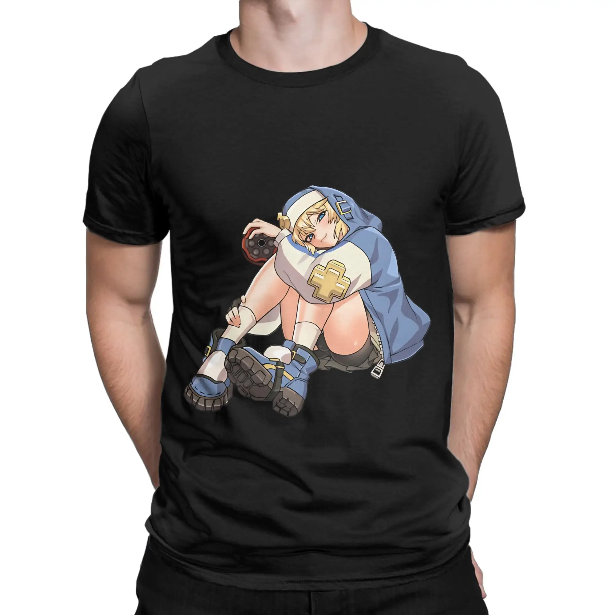 Guilty Gear  Bridget Oversized Shirt Funny 100% Cotton T-Shirt guilty gear bridget Tops Tees For Men