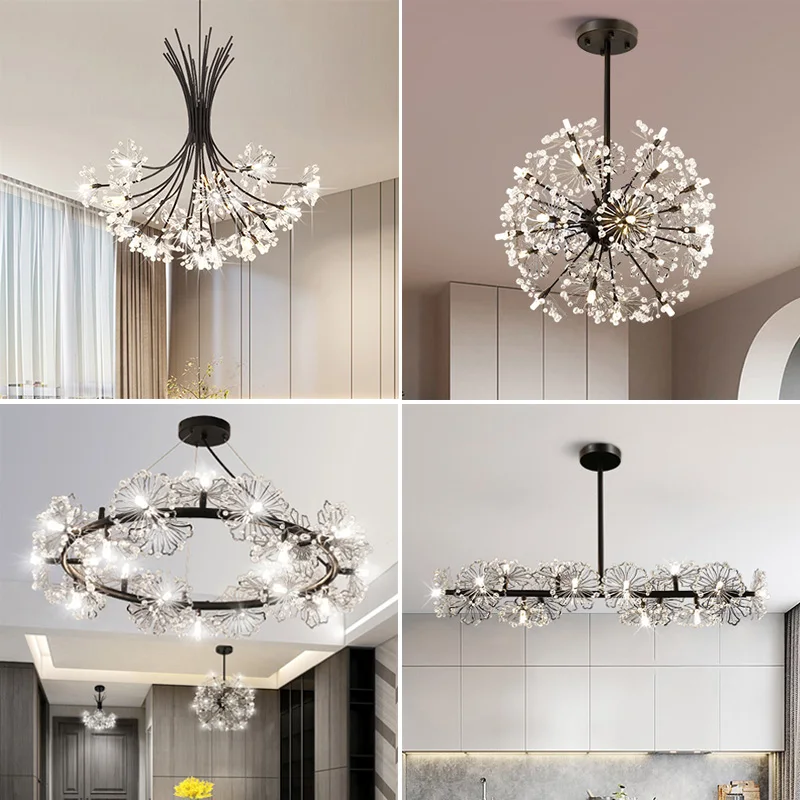 

Nordic modern minimalist ins bedroom dining room chandelier creative living room coffee bar decoration dandelion lamp