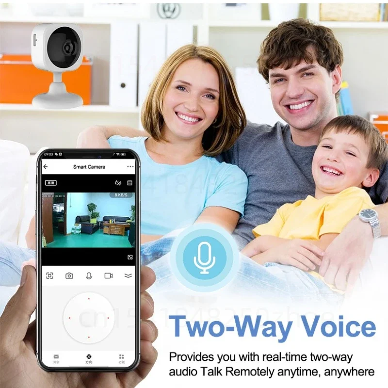 HD Mini Wifi Camera Smart Home 300 Pixels Voice Intercom Small Nanny Night Vision IP Cam Wireless Motion Alerts Miniature Kamera