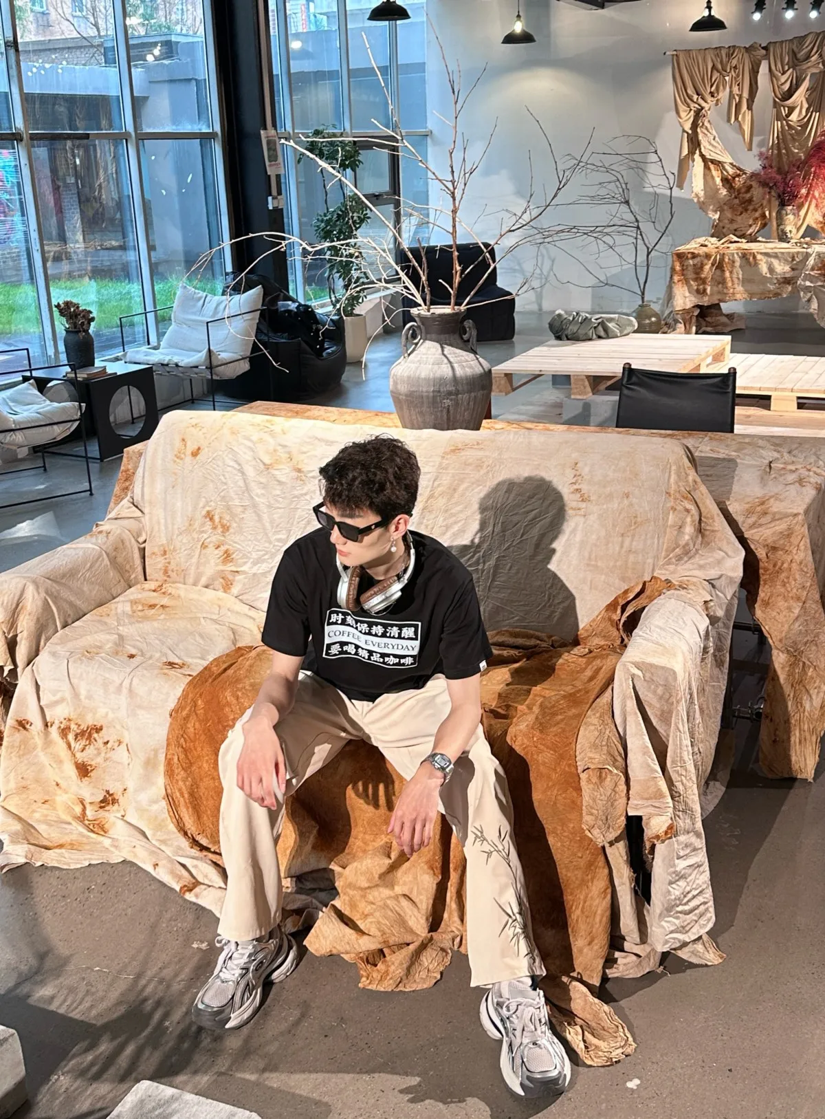 

Новые китайские брюки из ледяного шелка с бамбуковой вышивкой, повседневные, мужские, летние, тонкие, прямые, свободные, струящиеся, модные, молодежные