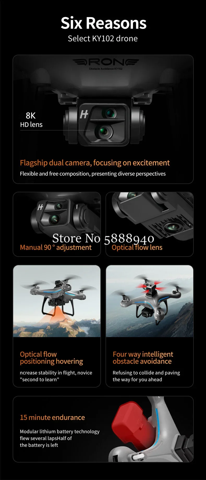 8K Avoiding Obstacles RC Drone Remote Control Qudcopter WIFI FPV G-Sensor Optical Flow Hover 3D Roll Cool Lighting RC Drone