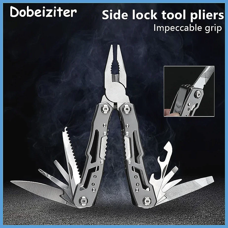 Camping Multitool Stainless Steel Portable Folding Knife Pliers Outdoor Emergency Survival Gear Multifunction Tools for Hikin