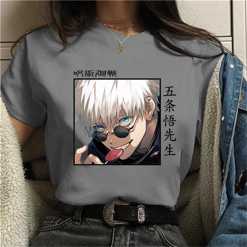 Nuova maglietta Anime Cool Gojo Satoru stampato girocollo manica corta uomo/donna moda Casual T-Shirt allentate