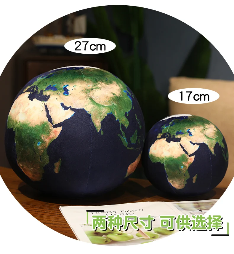 27cm Simulation Earth Sun Mars Jupiter Plush Toy Stuffed Planets in the Solar System Soft Doll Pillow Cushion Toys Birthday Gift