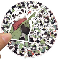 10/30/54PCS Cute Panda Warrior Kung Fu Cartoon Stickers Decal Decoration Suitcase Scrapbooking Phone Stationery Cool Kid Sticker