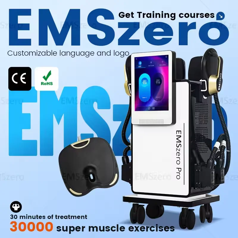 

EMSzero Pro EMS Neo Electromagnetic Muscle Stimulator Hiemt Ultra Body Sculpt Professional EMSzero Rf Body Contouring 5 Handles