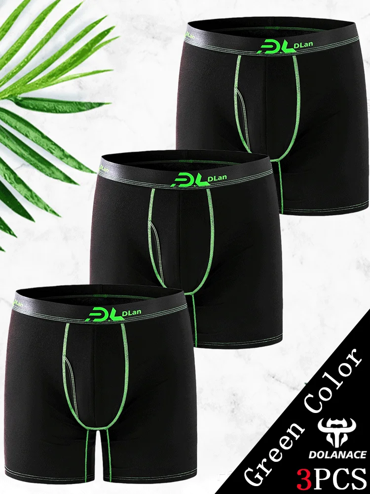 

3pcs Boxer Shorts Ice Silk Men's Underwear Summer Breathable Underpants U Convex Lingerie Breathable Sexy Panties