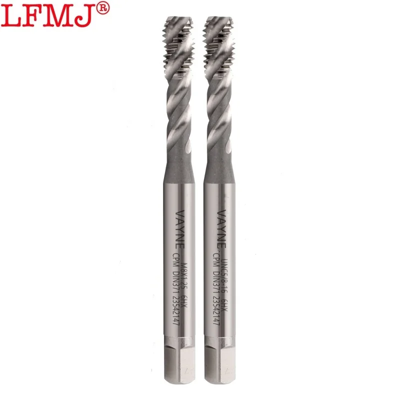 1 قطعة CPM مسحوق DIN371 376 القياسية الصلبة لقطع آلة صنبور لولبي الأمريكية دوامة مخدد الحنفية UNC UNF UNS2-56 3-48 1/4 5/16 3/8 #5