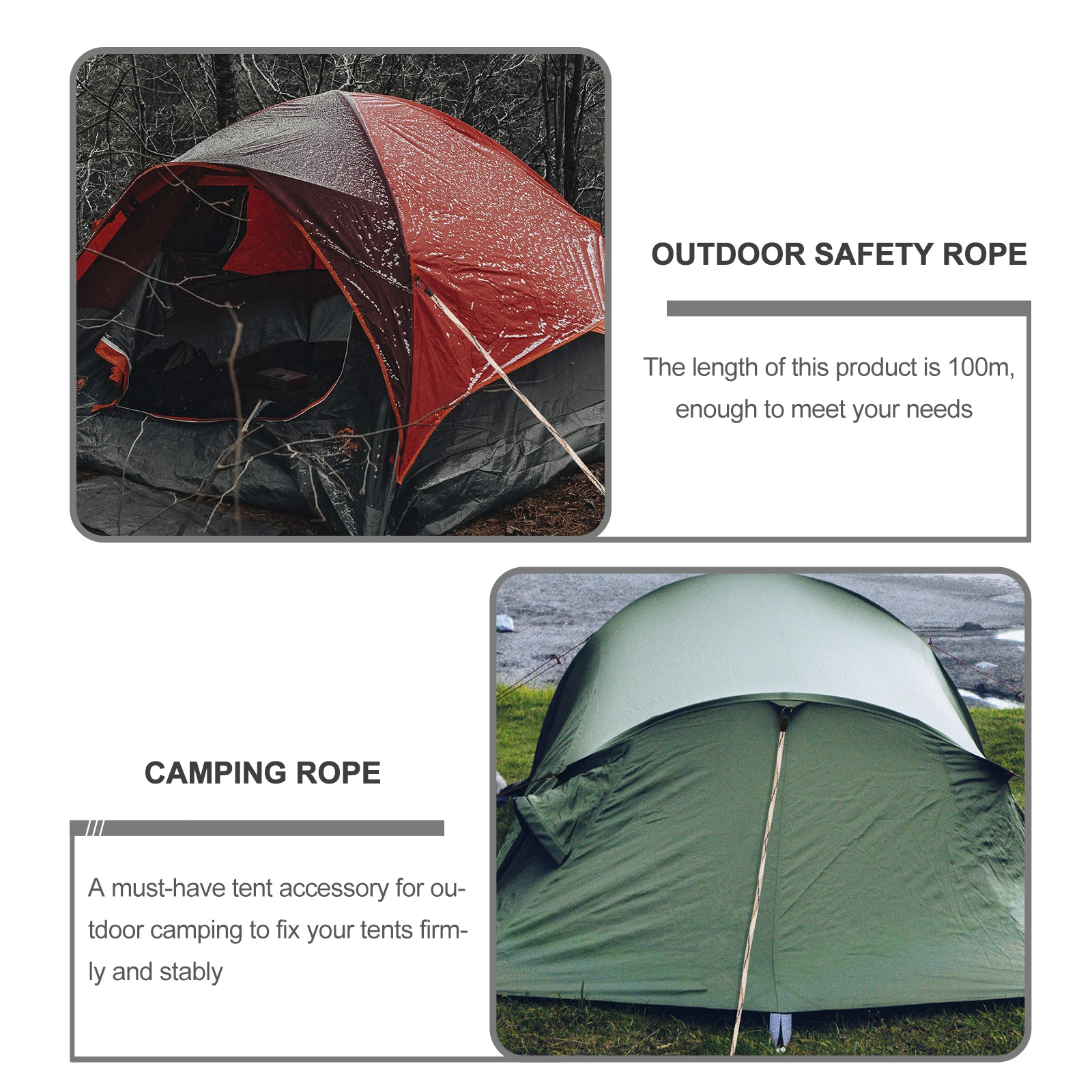 

100m Rescue Wear Resistant Outdoor Safety Camping Rope Mountaineering Rope for Climbing Lightweight Portable Accessories