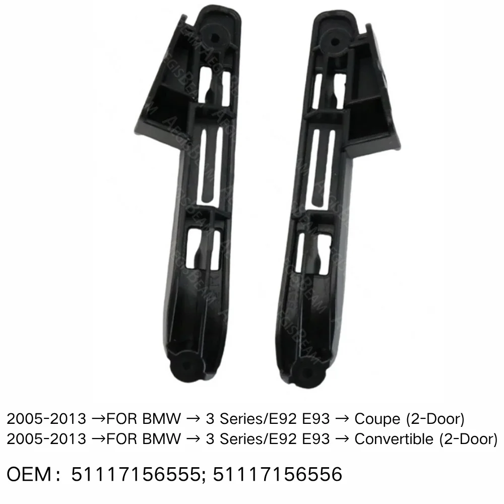 

Front Bumper Retainer Bracket Spacer Support FOR BMW 3 Series E92 E93 Coupe Convertible 2-Door 51117156555 51117156556