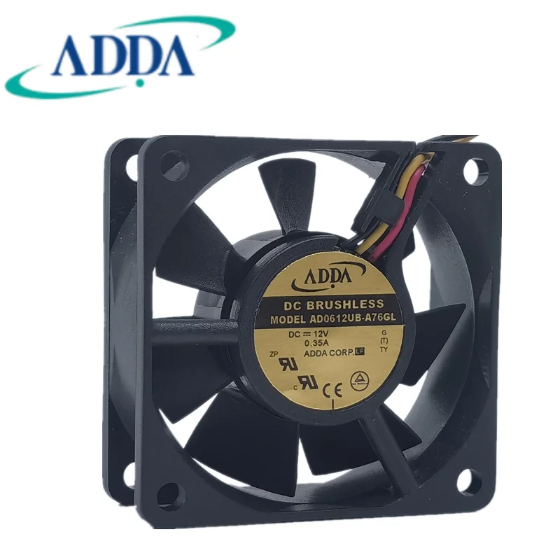 New ADDA AD0612UB-A76G 12V 0.35A 6025 6cm frequency converter chassis cooling fan