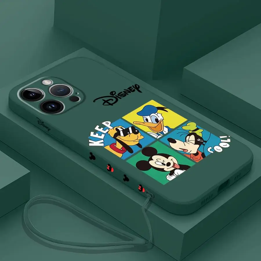 Dinsey دونالد داك حافظة هاتف لطيفة لهاتف آيفون 11 12 13 14 15 16 Pro Max XR XS 7 8 SE 15 Plus 13 حافظة صغيرة ناعمة من البولي يوريثان #2