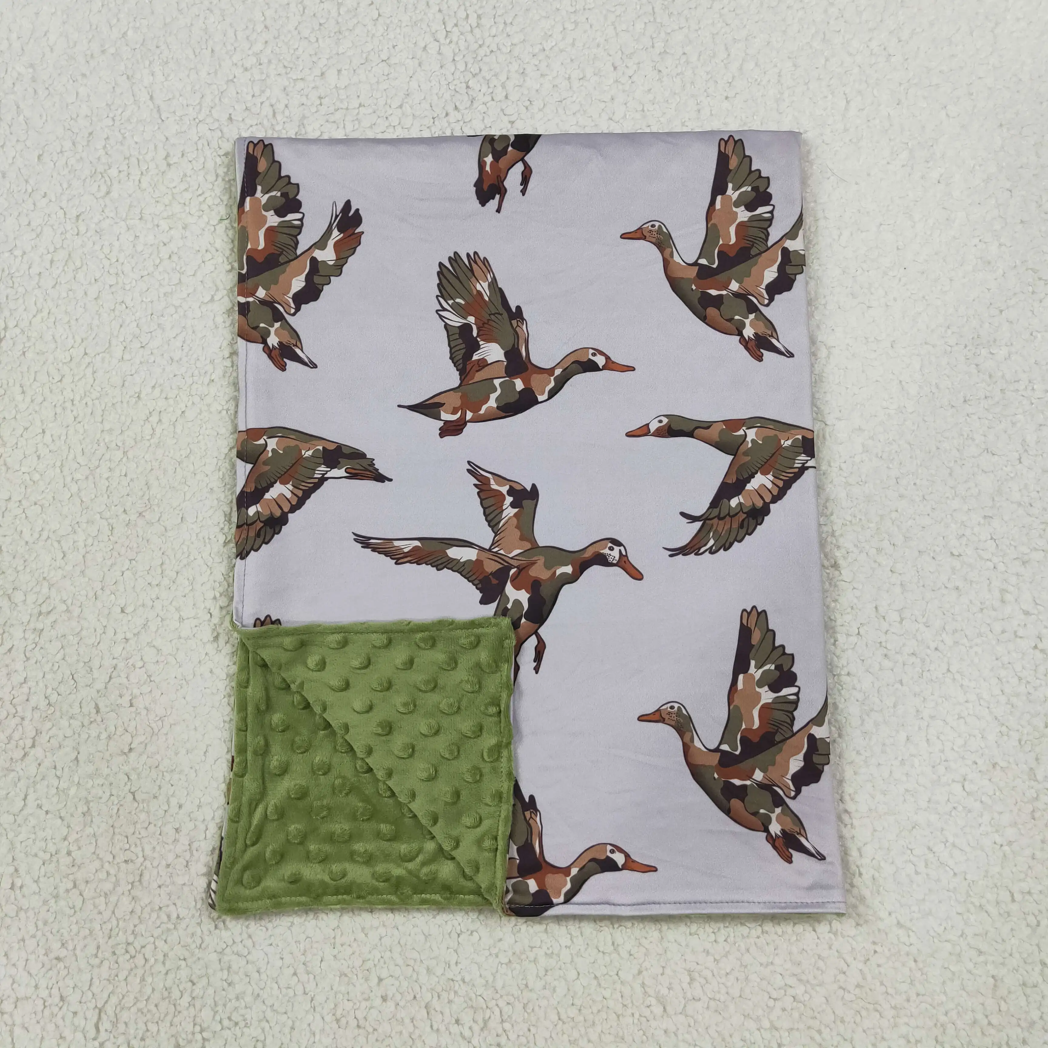 Wholesale Baby Boy Children Thin Quilt Kids Boys Camo Bedding Fleece Toddler Ducks Flannel Blanket