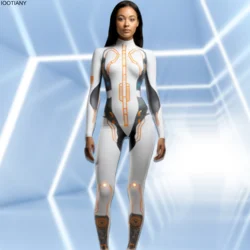 IOOTIANY Party Cosplay Wear Onesie Cosplay Costume Gothic slim Women Sexy Jumpsuit Elastic Festival Bodysuits Rompers Outfit