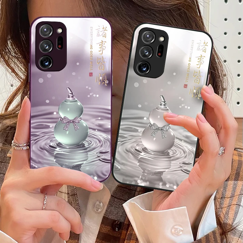

Gradient Pink Gourd For Samsung M02 12 Note 8 9 10 20 A 01 A02 A03 Core 04 05 06 10 12 13 14 15 A16 glass Ultra phone case